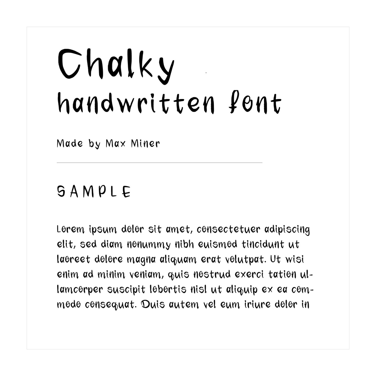 Chalky — loose, organic handwritten font