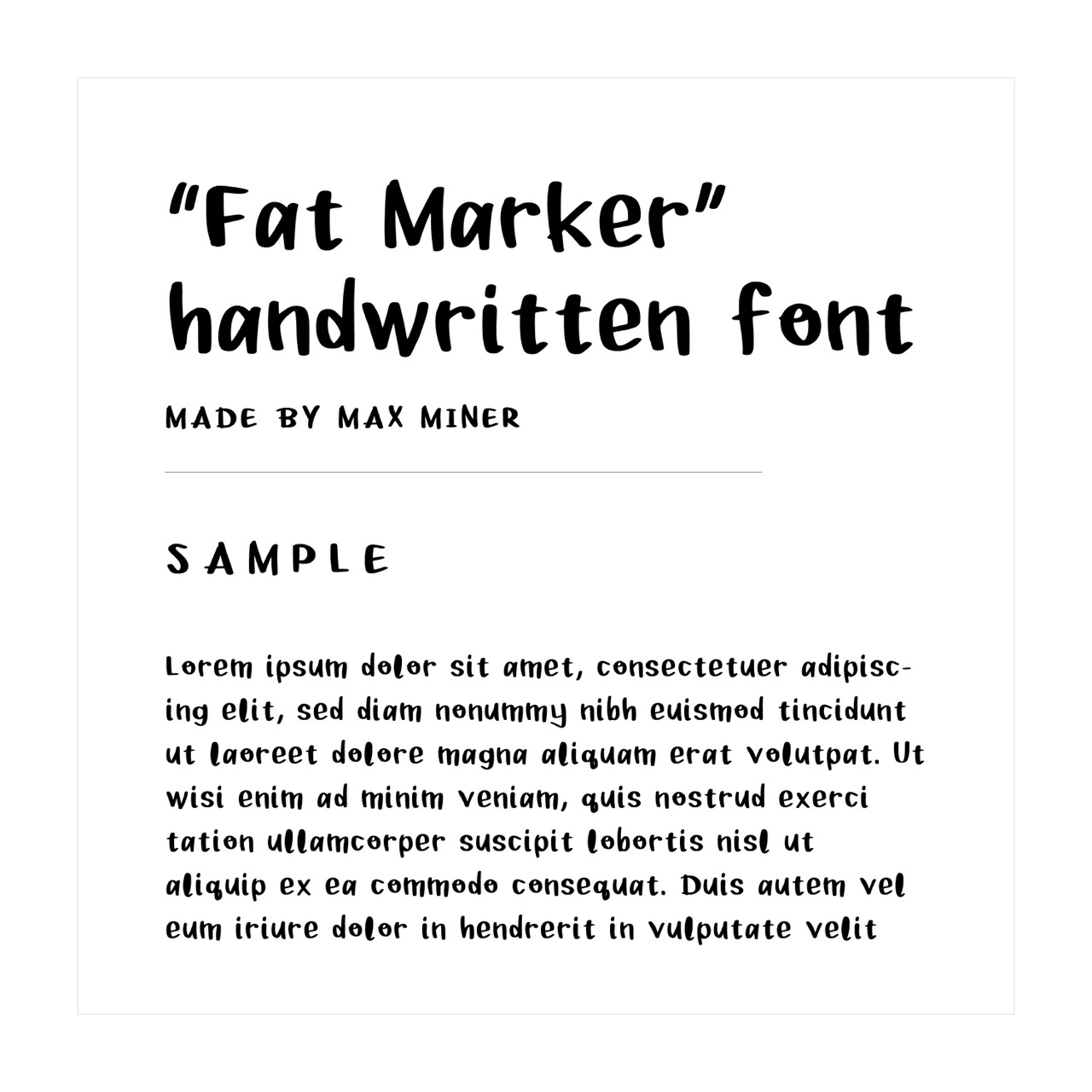 Fat Marker — bold brush marker handwritten font