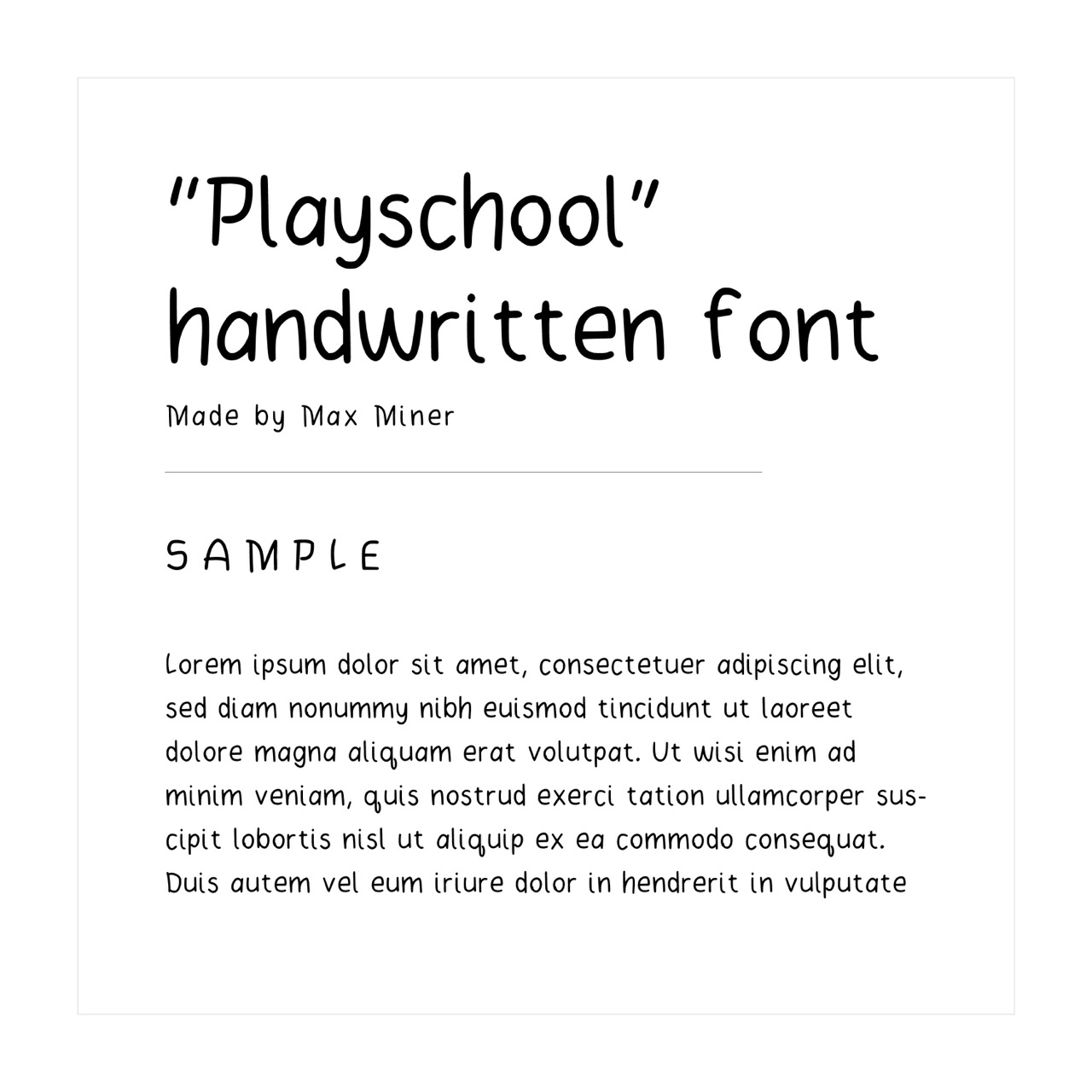 Playschool — rounded, friendly handwritten font