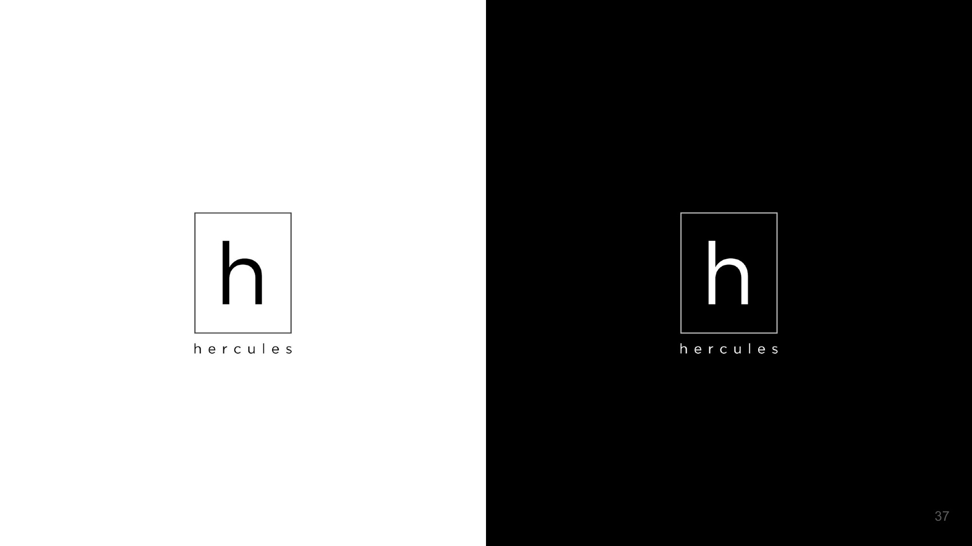 Hercules — brand identity, light and dark