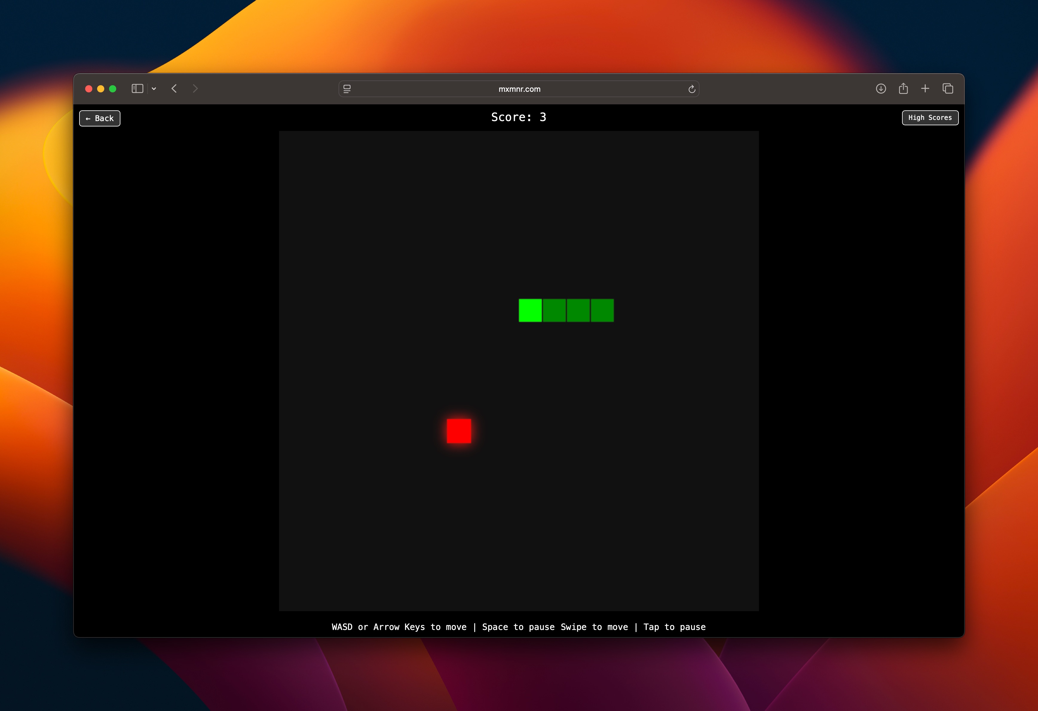 Snake web app